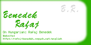 benedek rafaj business card